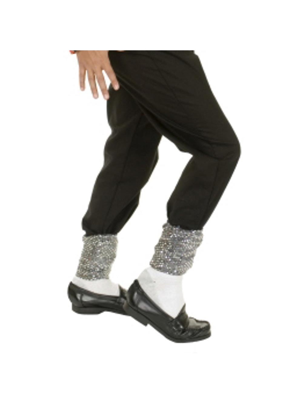 Adult Pop Star Silver Sequin Socks by Masquerade