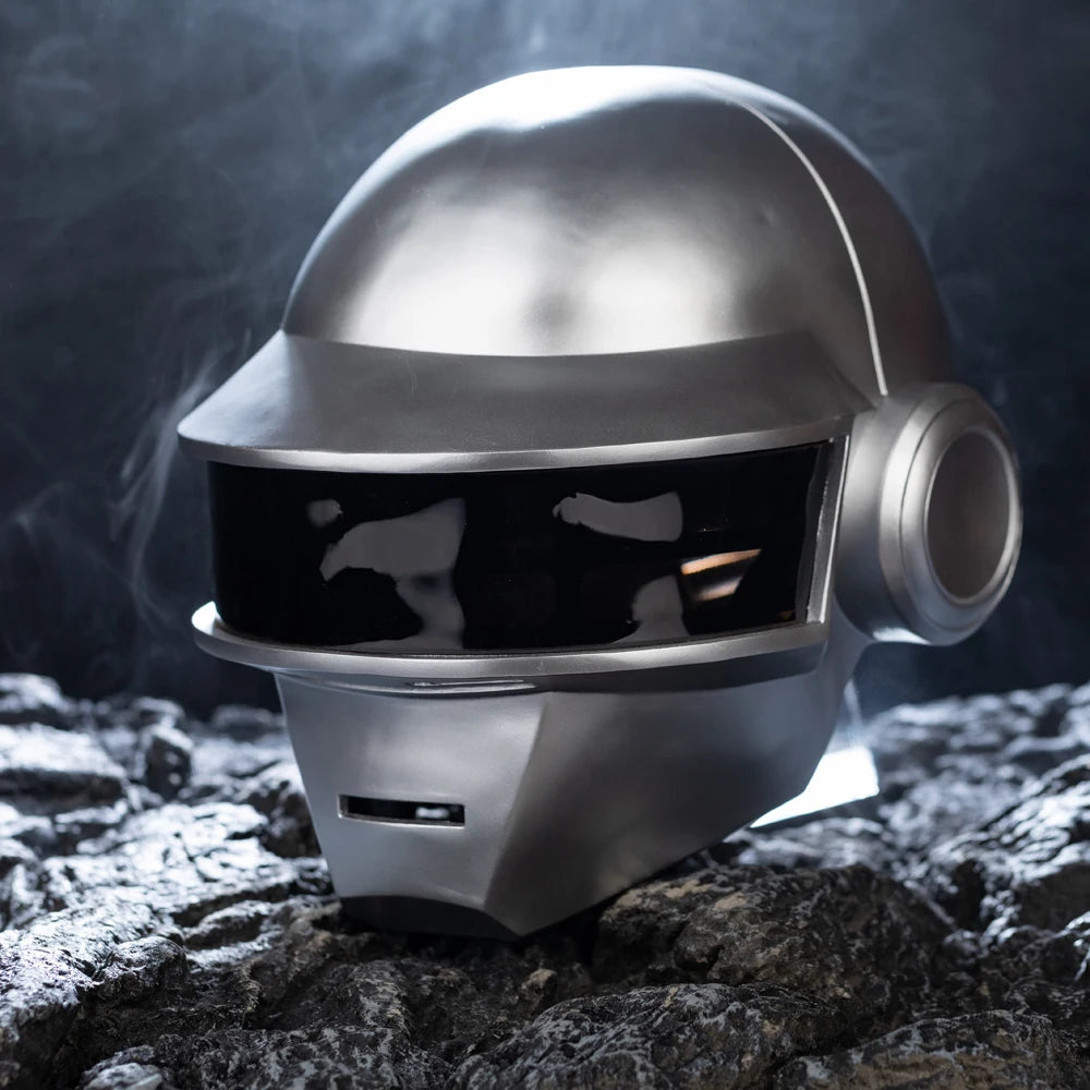 Xcoser 1:1 Daft Punk Helmet DJ Thomas Cosplay Props Silver Replica for Adult Halloween by Big Tim's Magic Emporium
