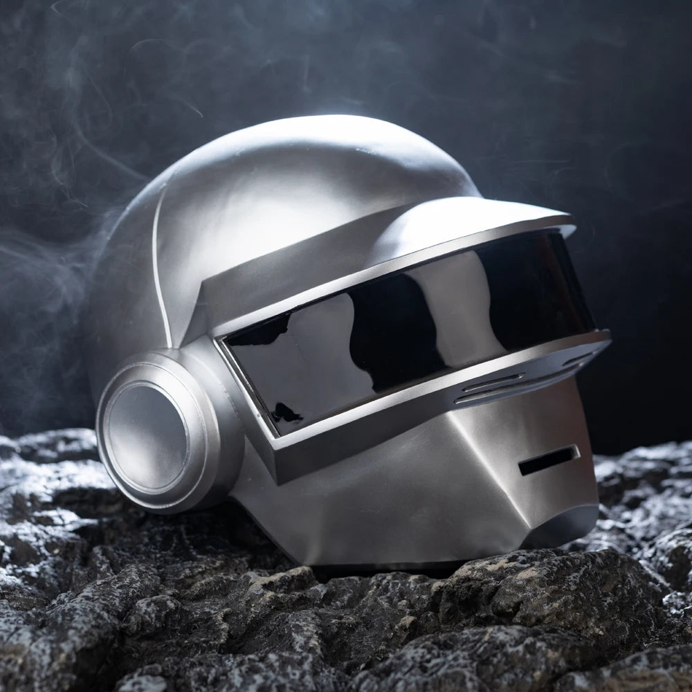 Xcoser 1:1 Daft Punk Helmet DJ Thomas Cosplay Props Silver Replica for Adult Halloween