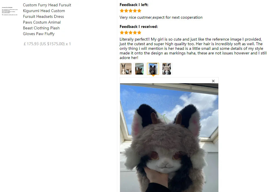 Furry Head Cosplay Kemono Fursuit Handmade Customized Fursuit Kemono Head Role Play Furry Custom Headsets Beast - Big Tim's Magic Emporium