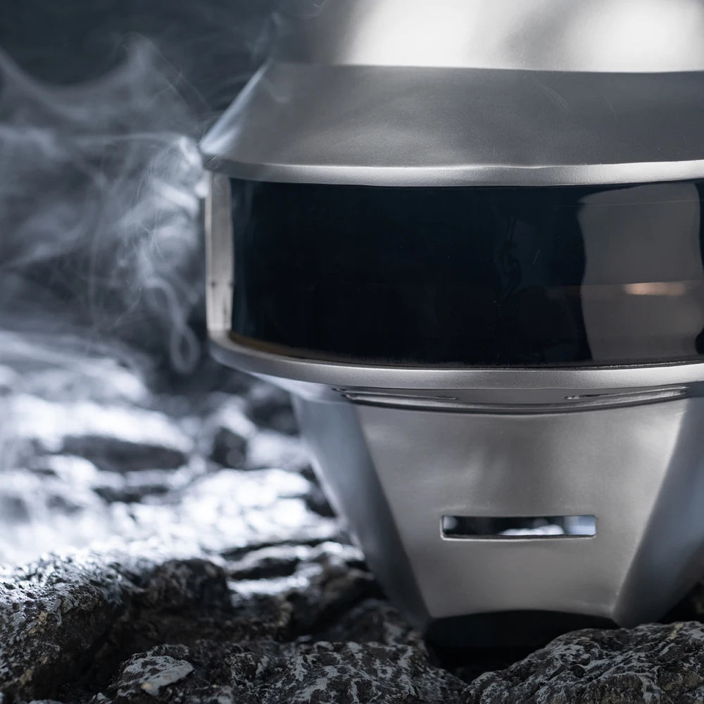 Xcoser 1:1 Daft Punk Helmet DJ Thomas Cosplay Props Silver Replica for Adult Halloween by Big Tim's Magic Emporium
