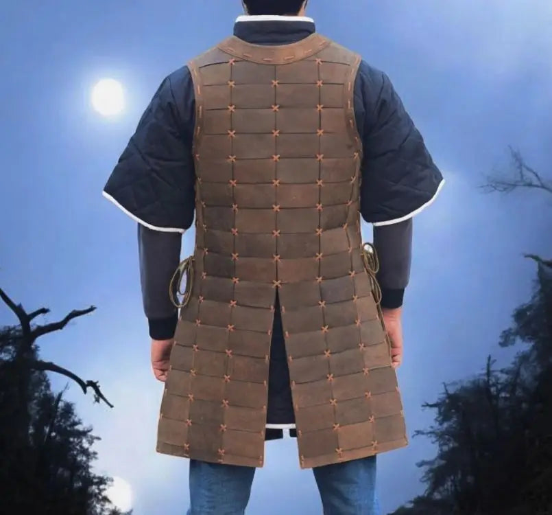 Handcrafted Viking Knight Armor Medieval Leather Chest Armor Adjustable Cosplay Renaissance Fair Body Armor for Roleplay Events