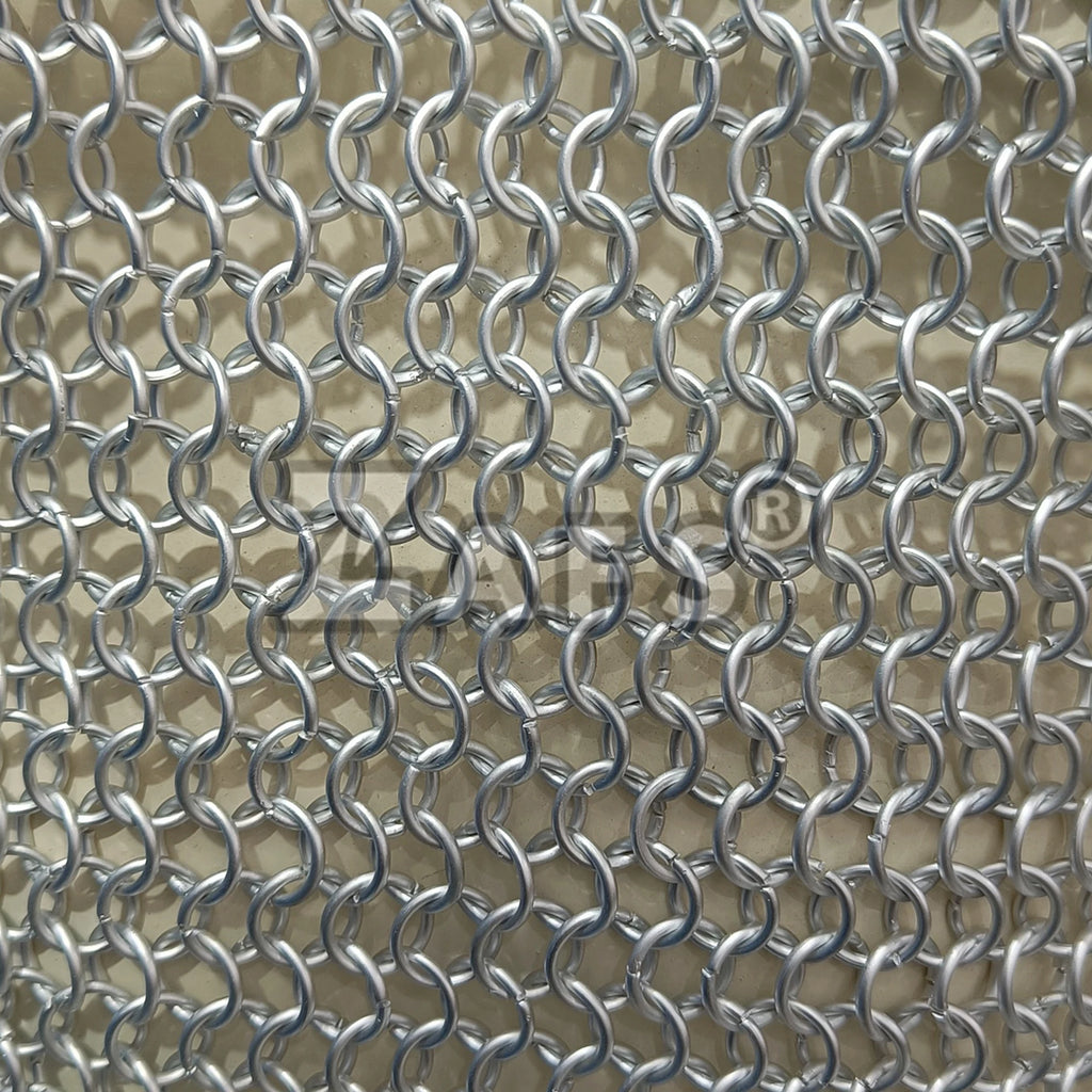 Authentic European Medieval Chainmail Shirt Handcrafted Aluminum Butted 10mm Ring Armor for Cosplay Reenactments Collectible