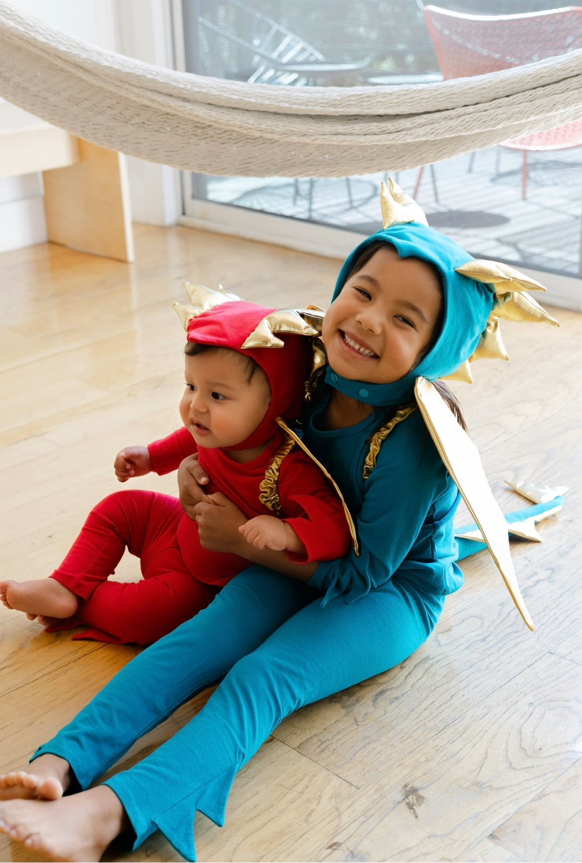 Jade Blue and Gold Dragon Costume by Band of the Wild