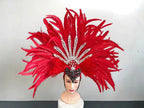 Red Feather Showgirl Headdress
