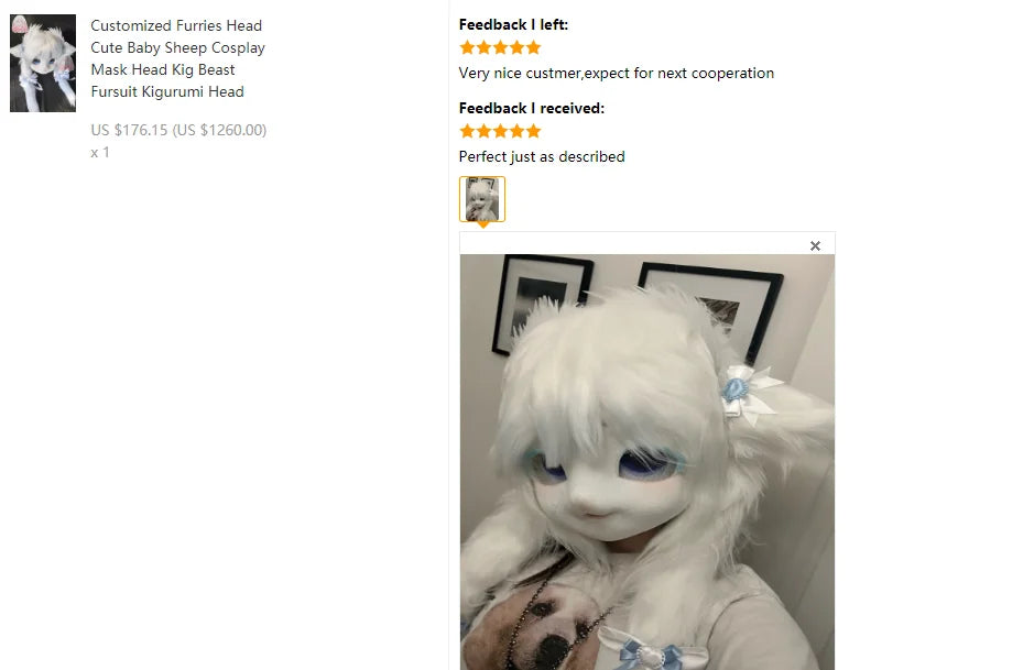Furry Head Cosplay Kemono Fursuit Handmade Customized Fursuit Kemono Head Role Play Furry Custom Headsets Beast - Big Tim's Magic Emporium
