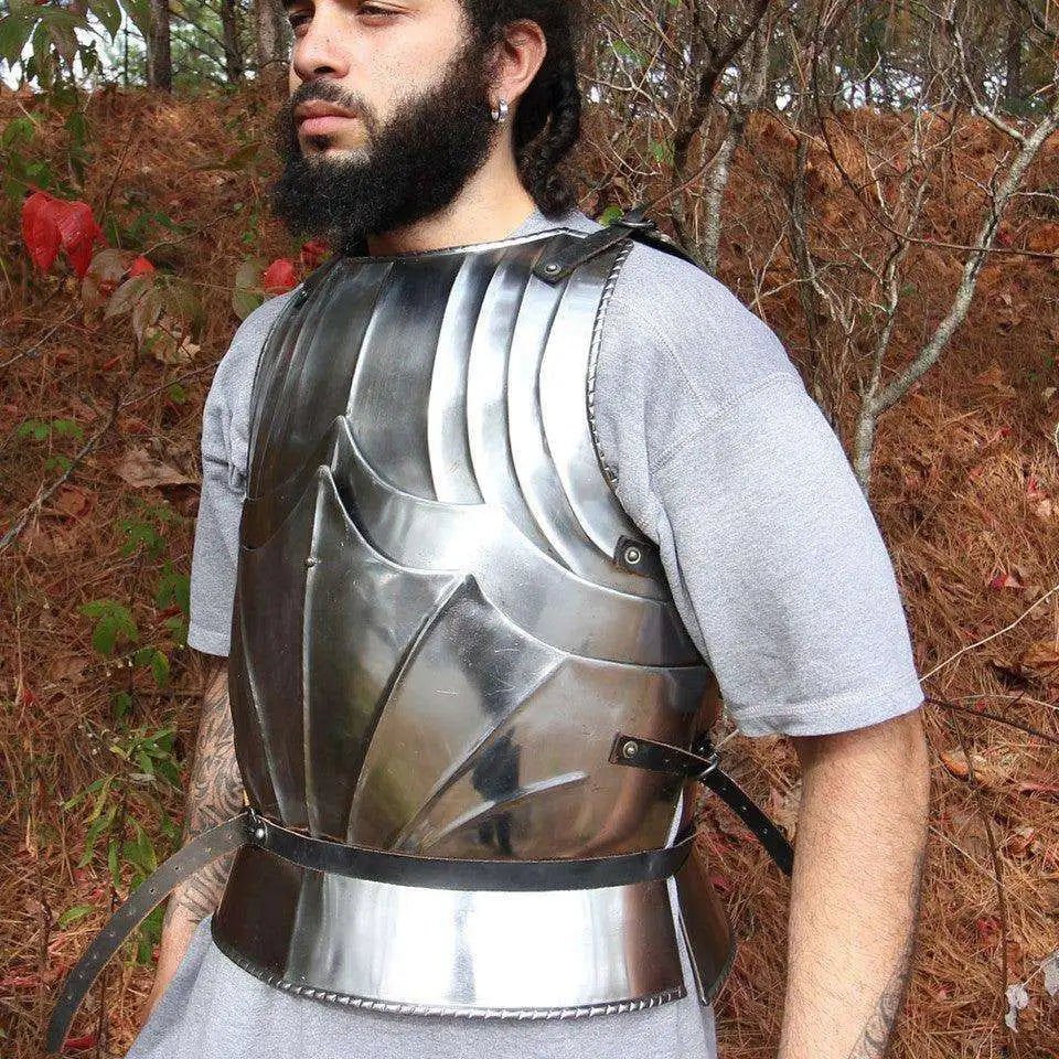 Medieval German Gothic Cuirass Body Armor Set Valor Warrior Steel Chest & Back Plate Antique Style Reenactment Armor for Cosplay