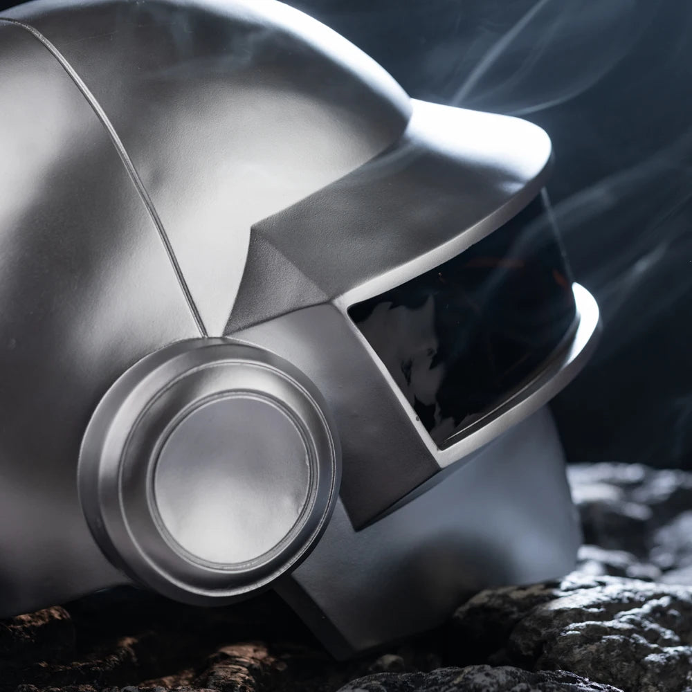 Xcoser 1:1 Daft Punk Helmet DJ Thomas Cosplay Props Silver Replica for Adult Halloween by Big Tim's Magic Emporium