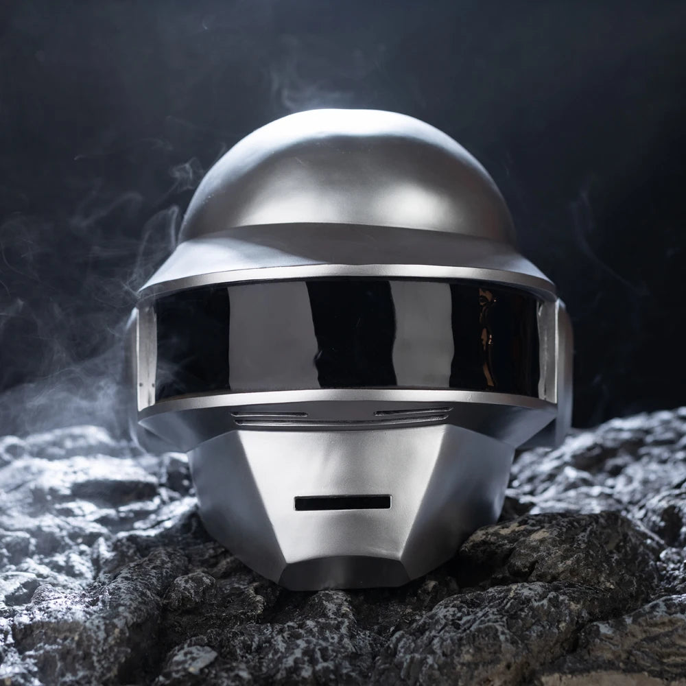 Xcoser 1:1 Daft Punk Helmet DJ Thomas Cosplay Props Silver Replica for Adult Halloween by Big Tim's Magic Emporium