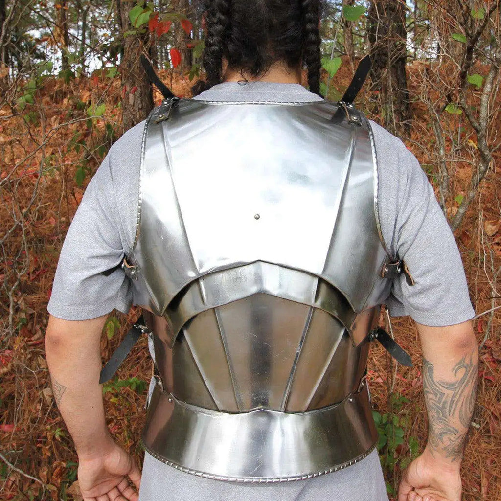 Medieval German Gothic Cuirass Body Armor Set Valor Warrior Steel Chest & Back Plate Antique Style Reenactment Armor for Cosplay