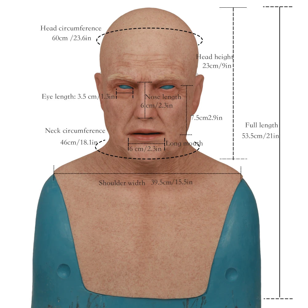 Crossdressing Soft Silicone Cosplay Costume Masks Props for Crossdresser Transvestite Halloween Men's silicone masks realistic - Big Tim's Magic Emporium