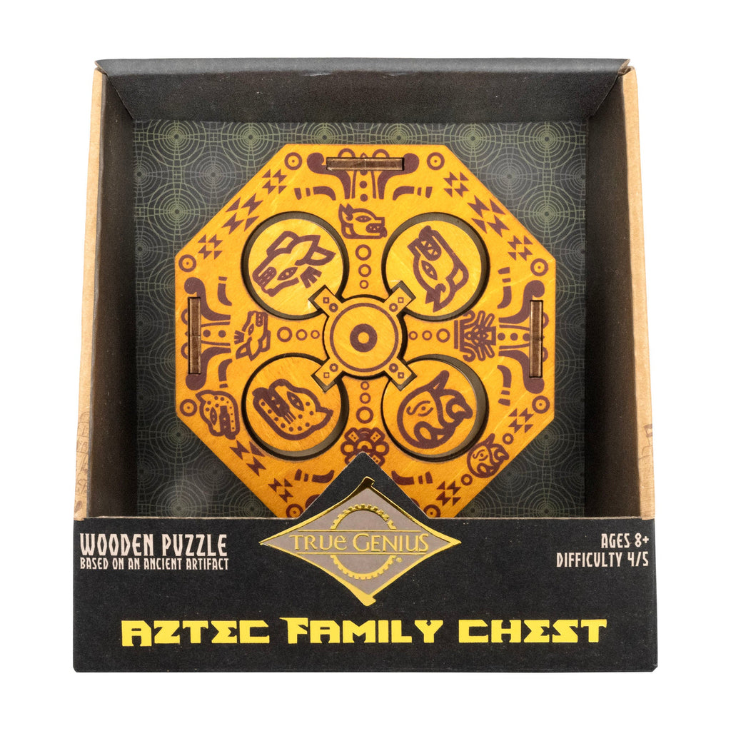 Aztec Family Chest - Wooden Puzzle Box by Project Genius