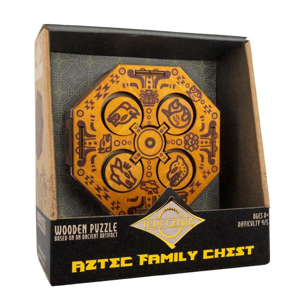 Aztec Family Chest - Wooden Puzzle Box by Project Genius