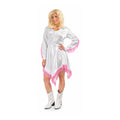Women’s Country Singer Costume – White & Pink Fringe Blouse & Skirt by Masquerade