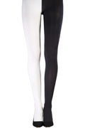 Two-Tone Black and White Seamless Adult Tights by HalloweenStore.com