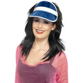80's Blue Plastic Poker Sun Visor by HalloweenStore.com
