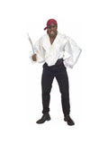 Adult White Satin Pirate Shirt by Masquerade