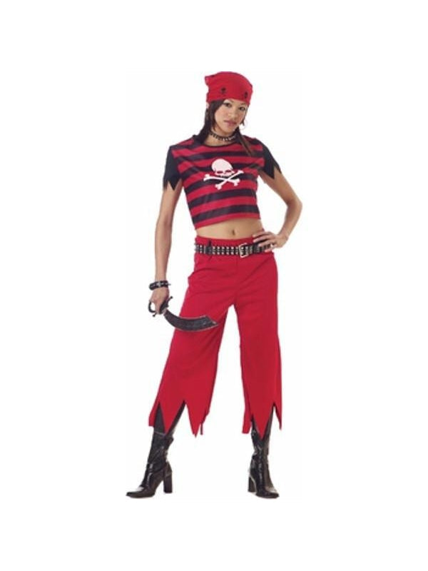Women's Punk Pirate Halloween Costume (Junior Sizes) by Masquerade