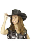 Adult Black Cowgirl Hat by Masquerade