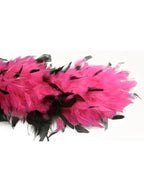 Pink/Black W/Tinsel Feather Boa by Masquerade