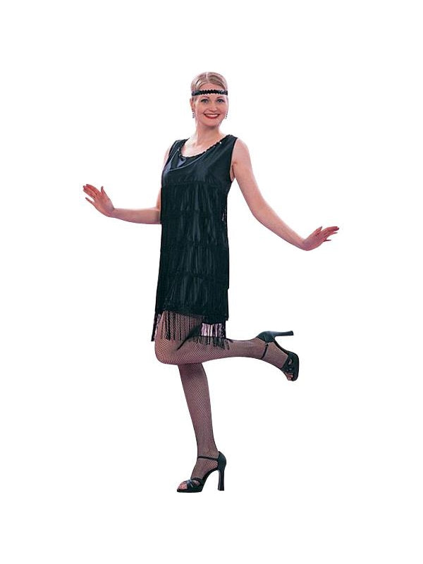 Adult Roaring 20s Black Flapper Dress Costume by Masquerade