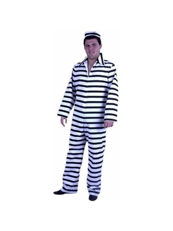 Adult Striped Prison Costume by Masquerade