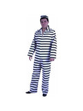 Adult Striped Prison Costume by Masquerade