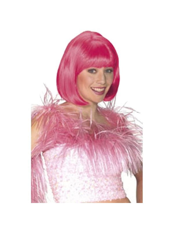 Adult Pink Short Bob Wig by Masquerade