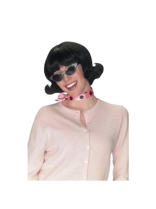 Adult Black Flip Wig by Masquerade
