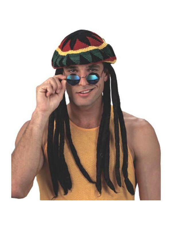Adult Rasta Tam Hat Wig by Masquerade
