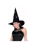Adult Silver Spider Glitter Witch Hat by Masquerade