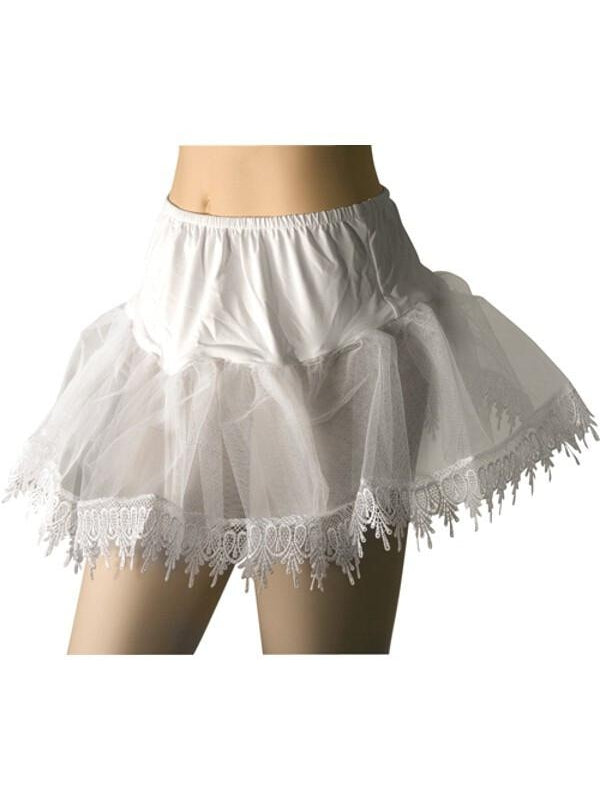 Adult White Teardrop Lace Petticoat by Masquerade