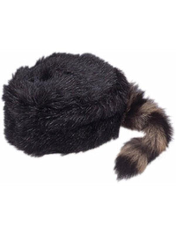 Coonskin Cap with Real Tail by Masquerade