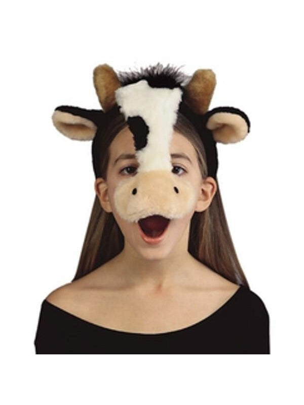 Child's Cow Plush Animal Headpiece by Masquerade