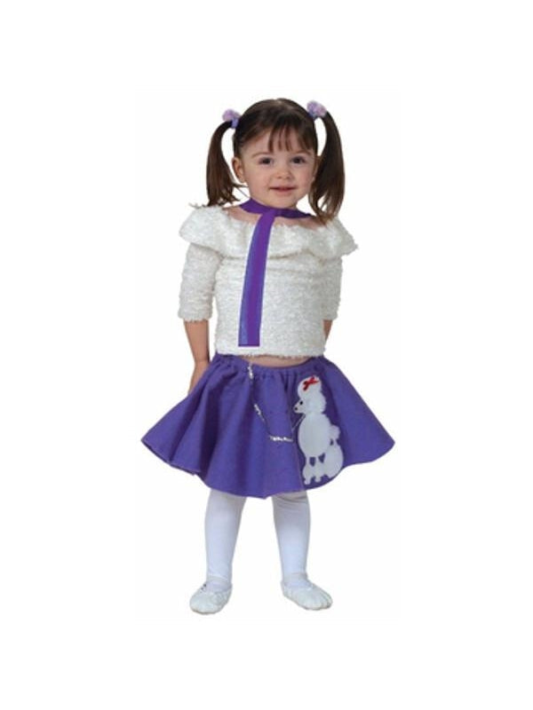 Toddler Purple Poodle Skirt Costume by Masquerade