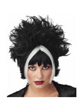 Chunky Black & White Gothic Streaked Wig by Masquerade