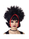 Chunky Black & Red Gothic Streaked Wig by Masquerade