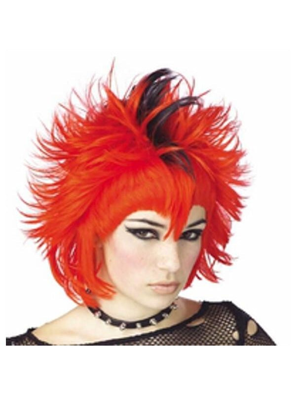Women's Red & Black Mohawk Wig by Masquerade