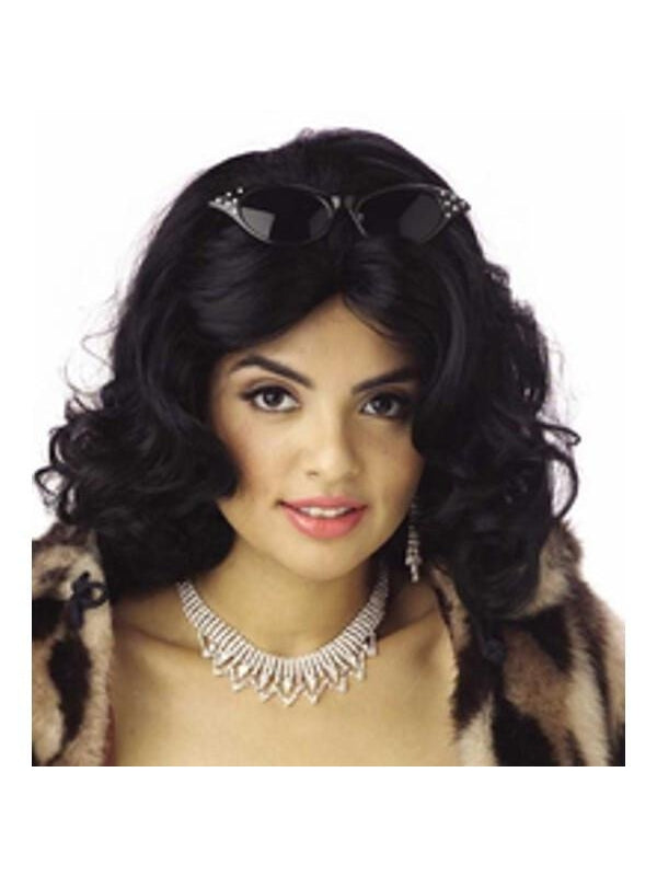 Jet Set Black Wig by Masquerade