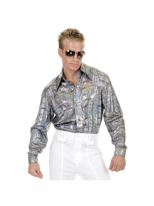 Adult Silver Disco Shirt by Masquerade