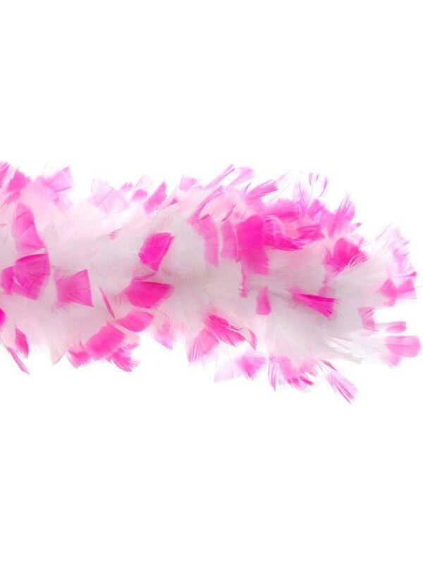White/Pink Feather Boa by Masquerade
