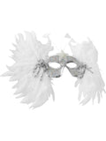 Snowflake Feather Eye Mask by Masquerade