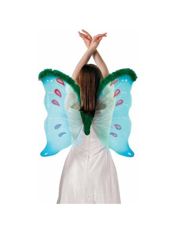 Adult Green Marabou Costume Wings by Masquerade