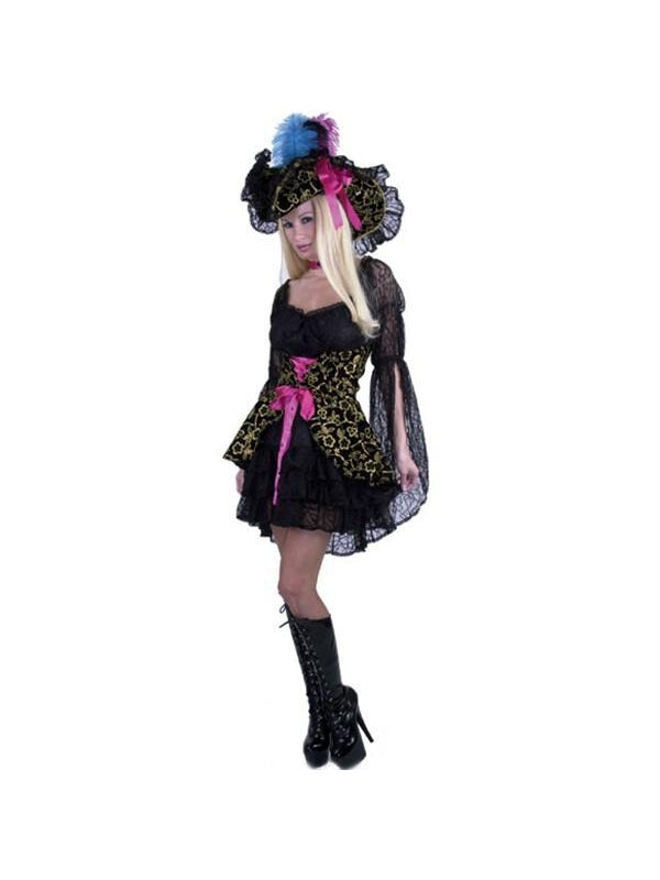 Adult Black Lacey Pirate Lady Costume by Masquerade