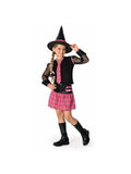 Girls Pink Plaid Witch Academy Halloween Costume by Masquerade