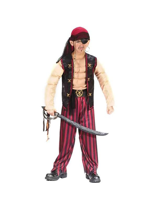 Childs Muscle Pirate Costume by Masquerade