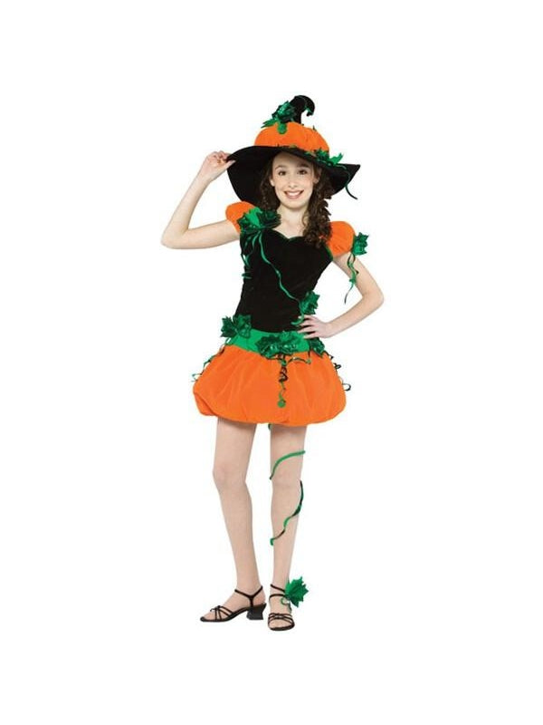 Women's Pumpkin Witch Halloween Costume (Junior Sizes) by Masquerade