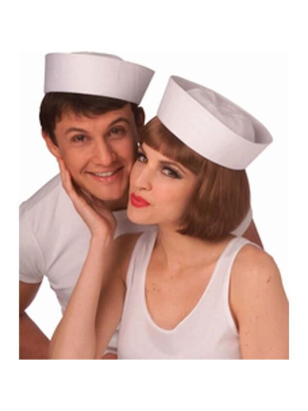 Adult White Sailor Hat by Masquerade