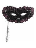 Lace Black Harlequin Eye Mask by Masquerade