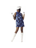Women's 60s Swirl Go-Go Girl Halloween Costume (Junior Sizes)